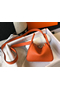 Hermes Lindy Mini Bag In Orange Clemence Leather GHW  Replica