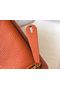 Hermes Lindy Mini Bag In Orange Clemence Leather GHW  Replica