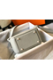 Hermes Lindy Mini Bag In Pearl Grey Clemence Leather GHW  Replica