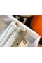 Hermes Lindy Mini Bag In Pearl Grey Clemence Leather GHW  Replica