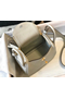 Hermes Lindy Mini Bag In Pearl Grey Clemence Leather GHW  Replica