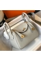 Hermes Lindy Mini Bag In Pearl Grey Clemence Leather GHW  Replica