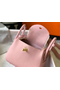 Hermes Lindy Mini Bag In Pink Clemence Leather GHW  Replica