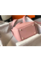 Hermes Lindy Mini Bag In Pink Clemence Leather GHW  Replica