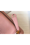 Hermes Lindy Mini Bag In Pink Clemence Leather GHW  Replica