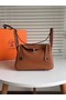 Hermes Lindy Original Togo Leather Bag 5086 Brown  Replica