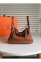Hermes Lindy Original Togo Leather Bag 5086 Brown  Replica