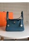 Hermes Lindy Original Togo Leather Bag 5086 Dark Blue  Replica