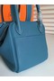 Hermes Lindy Original Togo Leather Bag 5086 Dark Blue  Replica
