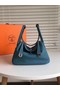 Hermes Lindy Original Togo Leather Bag 5086 Dark Blue  Replica