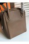 Hermes Lindy Original Togo Leather Bag 5086 Dark Grey  Replica