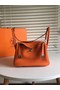 Hermes Lindy Original Togo Leather Bag 5086 Orange  Replica