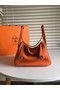 Hermes Lindy Original Togo Leather Bag 5086 Orange  Replica