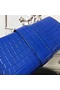 Hermes Medor Clutch Bag In Blue Crocodile Leather  Replica