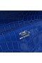 Hermes Medor Clutch Bag In Blue Crocodile Leather  Replica