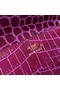 Hermes Medor Clutch Bag In Fuchsia Crocodile Leather  Replica
