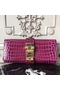 Hermes Medor Clutch Bag In Fuchsia Crocodile Leather  Replica