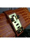 Hermes Medor Clutch Bag In Orange Crocodile Leather  Replica