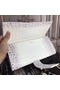 Hermes Medor Clutch Bag In White Crocodile Leather  Replica