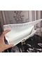 Hermes Medor Clutch Bag In White Crocodile Leather  Replica
