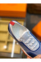 Hermes Men's Addict Sneakers In Bicolor Blue Knit  Replica