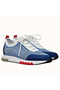 Hermes Men's Addict Sneakers In Bicolor Blue Knit  Replica