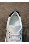Hermes Men's Avantage Sneakers In White/Blue Calfskin  Replica