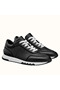 Hermes Men's C-Addict Sneakers In Black Perforated calfskin  Replica