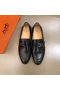 Hermes Men's Monterey Loafers In Black Calfskin  Replica