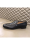 Hermes Men's Monterey Loafers In Black Calfskin  Replica