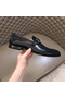 Hermes Men's Monterey Loafers In Black Calfskin  Replica