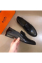 Hermes Men's Paris Loafers In Black Calfskin  Replica
