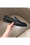 Hermes Men's Sydney Loafers In Black Calfskin  Replica
