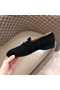 Hermes Men's Tenor Loafers In Black Suede Leather  Replica