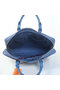 Hermes Mens Briefcase Canvas & Leather H1702D Blue  Replica