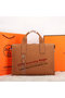 Hermes Mens Briefcase Original Calf Leather H86683 Wheat  Replica