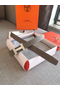 Hermes Mini Constance 24mm Reversible Belt Taupe/White  Replica