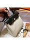 Hermes mini Herbag Original Canvas Leather & Calfskin 45987 Offwhite&Black  Replica
