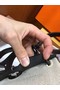 Hermes mini Herbag Original Canvas Leather & Calfskin 45987 Offwhite&Black  Replica