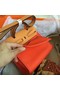 Hermes mini Herbag Original Canvas Leather & Calfskin 45987 orange&brown  Replica
