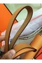 Hermes mini Herbag Original Canvas Leather & Calfskin 45987 orange&brown  Replica