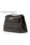 Hermes MINI Kelly 22cm Clutch Croco Leather KL22 Black  Replica
