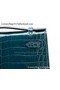 Hermes MINI Kelly 22cm Clutch Croco Leather KL22 Green  Replica
