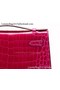 Hermes MINI Kelly 22cm Clutch Croco Leather KL22 Rose  Replica