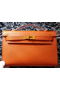 Hermes MINI Kelly 22cm Tote Bag Calf Leather K011 Orange  Replica