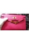 Hermes MINI Kelly 22cm Tote Bag Calf Leather K011 Rose  Replica