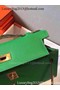 Hermes MINI Kelly 22cm Tote Bag Calfskin Leather K22 Green  Replica