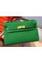 Hermes MINI Kelly 22cm Tote Bag Calfskin Leather K22 Green  Replica