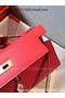 Hermes MINI Kelly 22cm Tote Bag Calfskin Leather K22 Red  Replica
