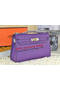 Hermes MINI Kelly 22cm Tote Bag Calfskin Leather Purple  Replica